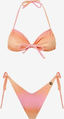 Acuarela Brand - Bandeau Bikini 'Aura' en naranja: frente