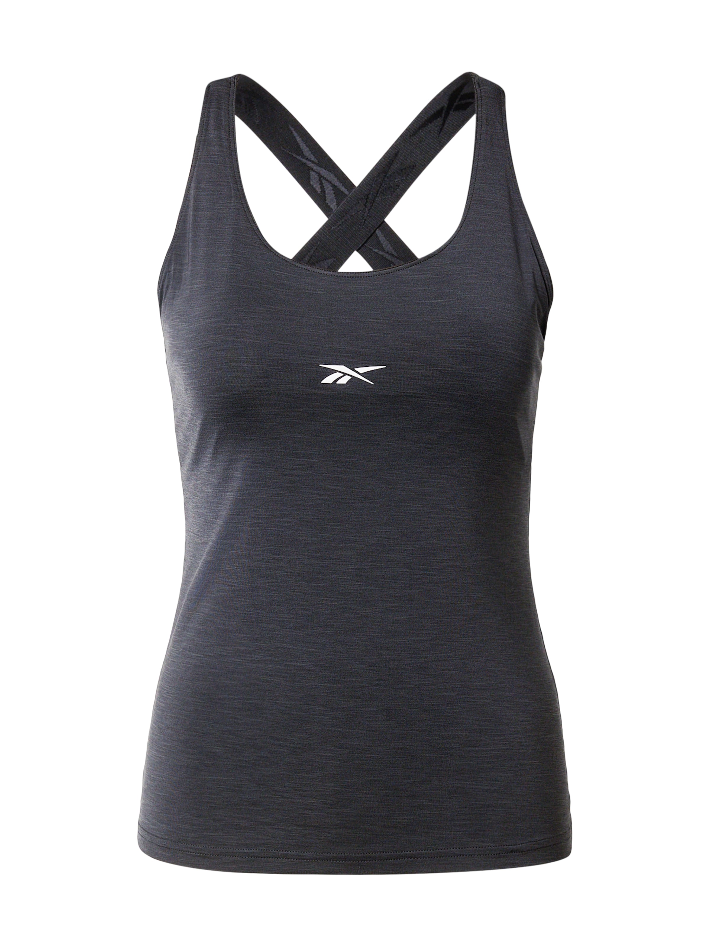 Top sportivo di Reebok in nero: frontale