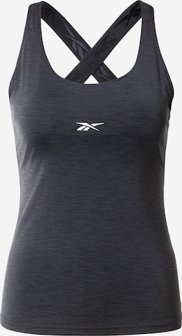 Top sportivo di Reebok in nero: frontale