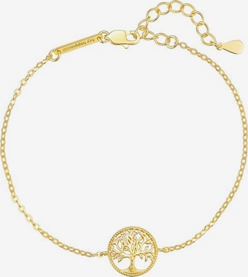 Braccialetto 'Life Flow' di Hey Happiness in oro: frontale
