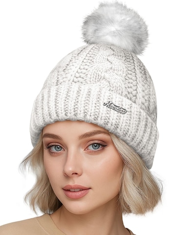 Neverless Beanie '1980' in White: front