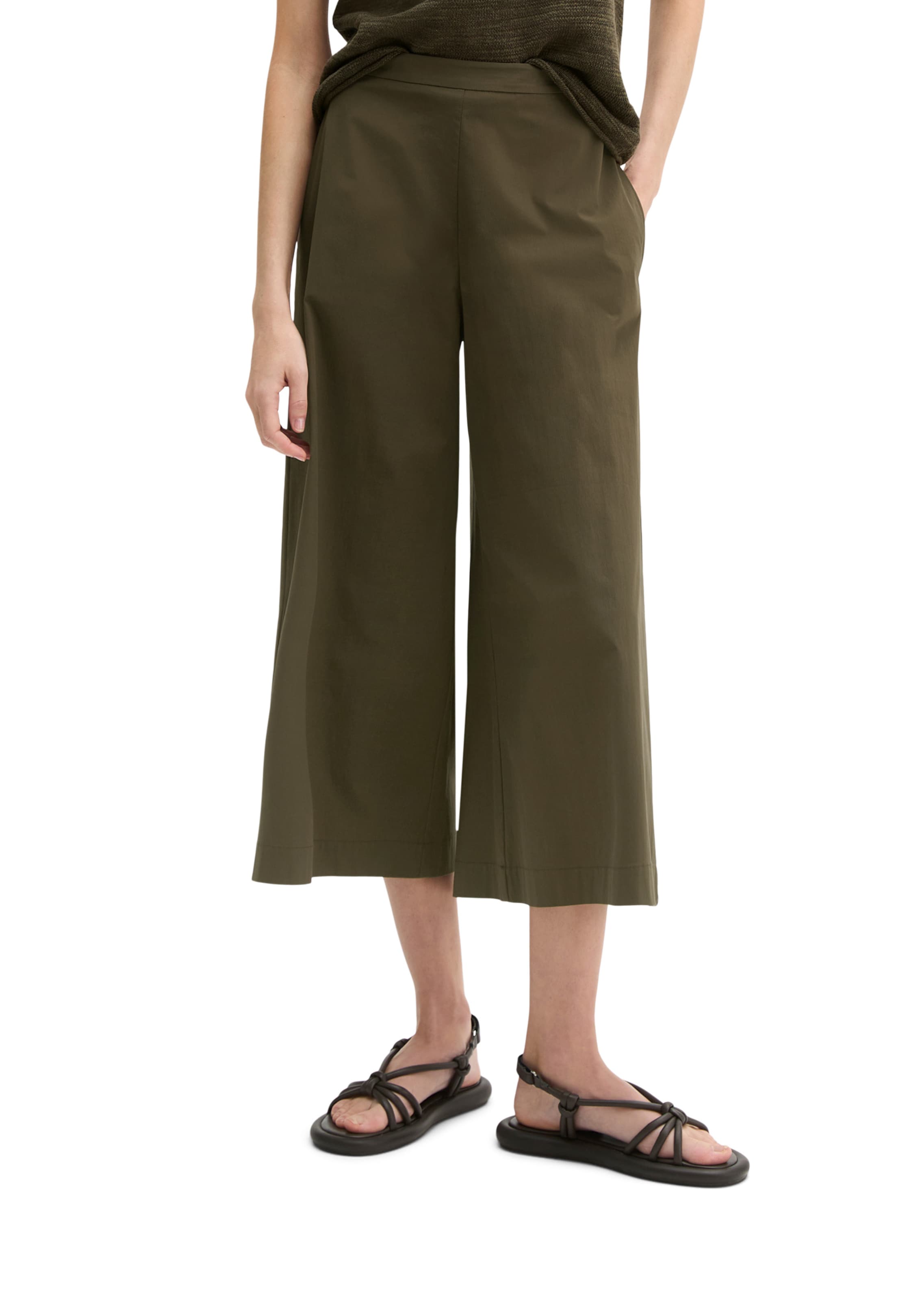 Marc O'Polo Loosefit Broek in Bruin: voorkant