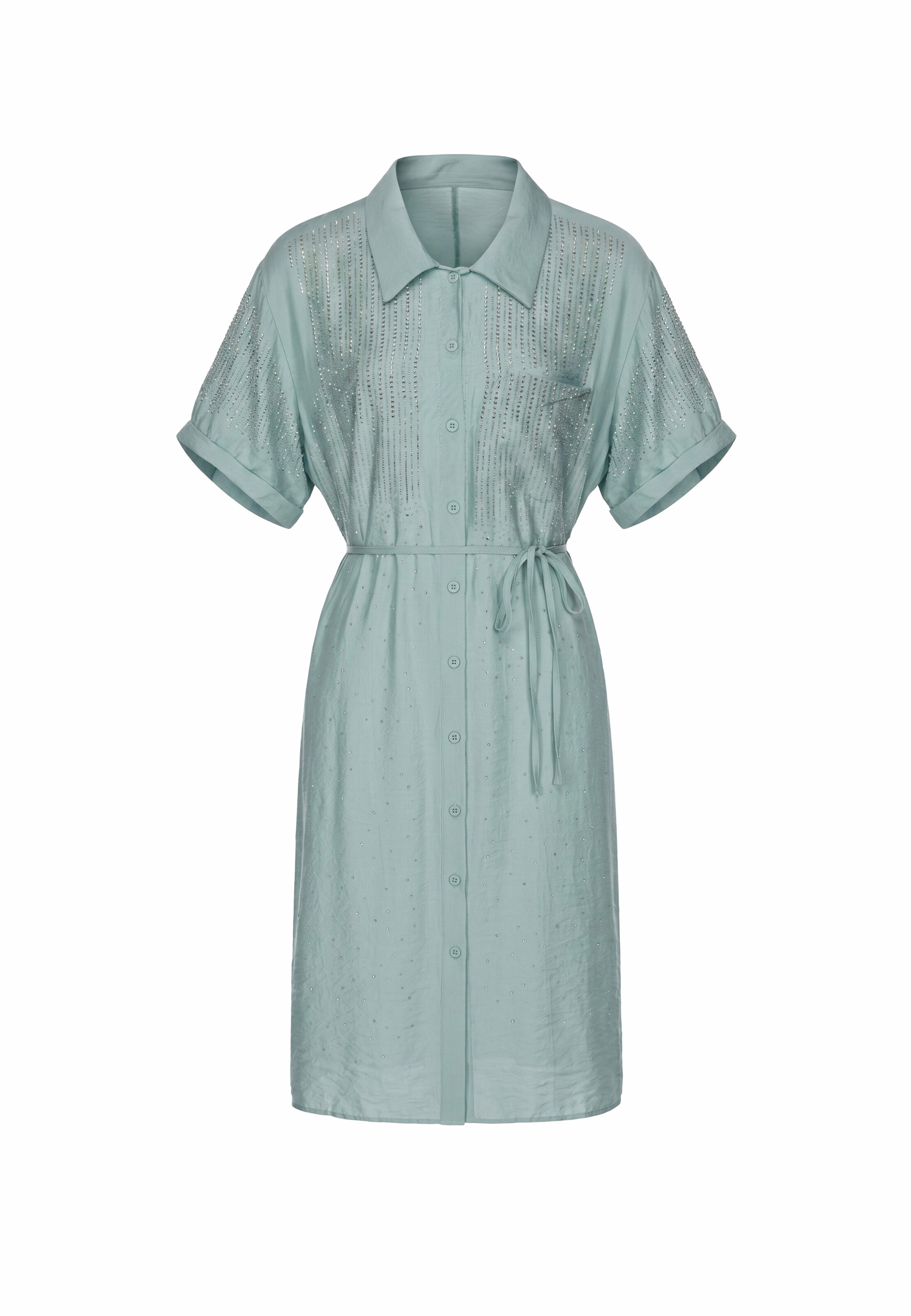 faina Blousejurk in Groen: voorkant