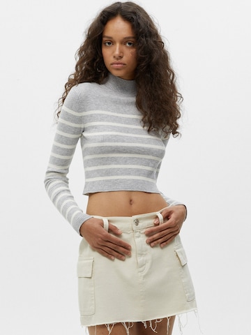 Pull&Bear Sweater in Grey: front