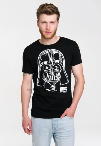 LOGOSHIRT Shirt 'Star Wars' in Black: front