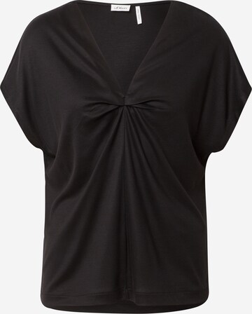 T-shirt s.Oliver BLACK LABEL en noir : devant