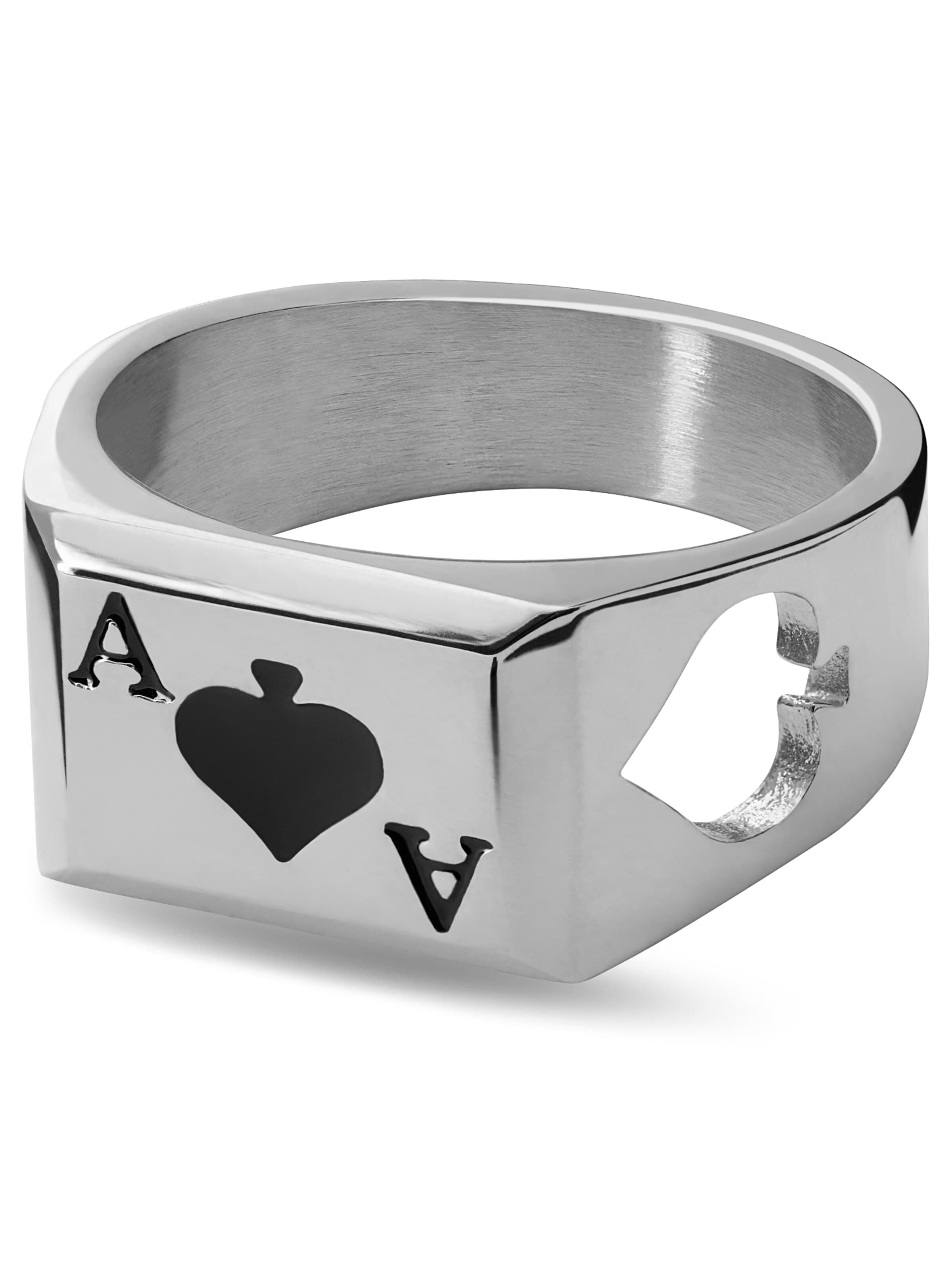Seizmont Ring 'Ace' in Silver: front