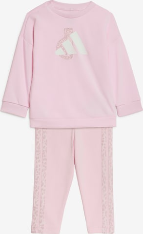 Costum de trening de la ADIDAS SPORTSWEAR pe roz: față