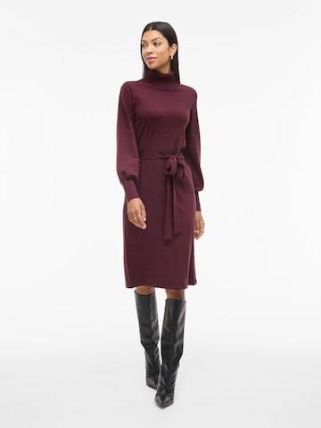 VILA Gebreide jurk 'VIAMANDA' in Rood