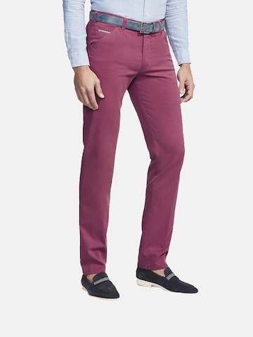 MEYER Regular Chino 'Chicago 1-5031' in Rood: voorkant