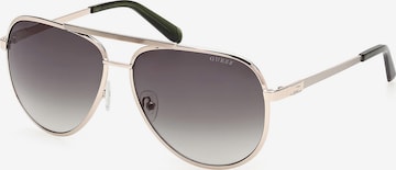 Lunettes de soleil GUESS en or : devant