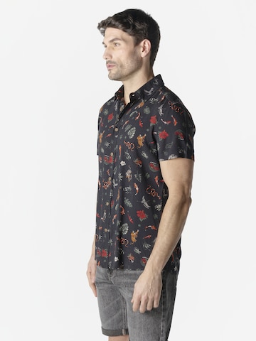 KOROSHI Regular fit Button Up Shirt in Black