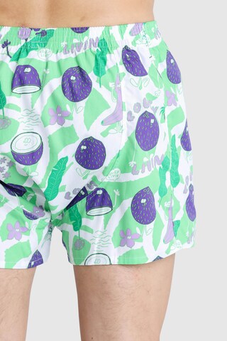 Lousy Livin Boxer shorts 'Coconut & Cocktails' in Green