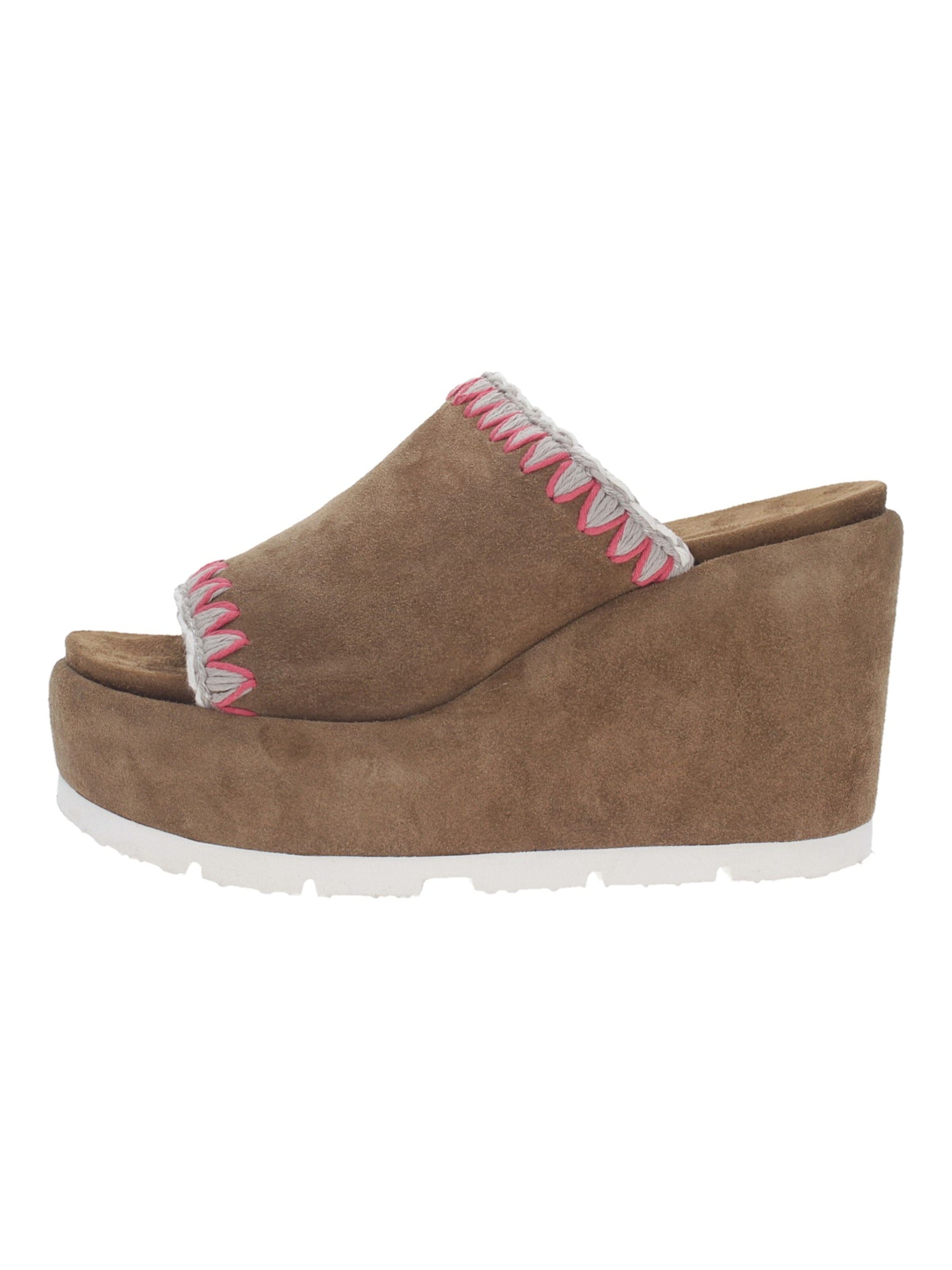 Zoccoletto 'Mou Ciabatta Eca Monoband Wedge' di MOU in marrone: frontale