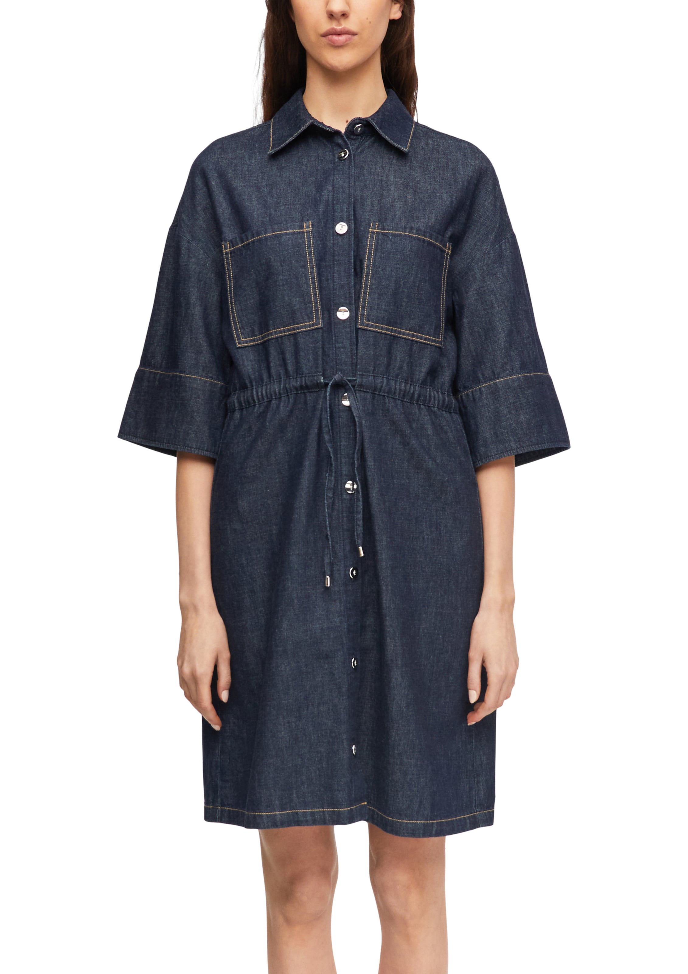 COMMA - Vestido camisero en azul