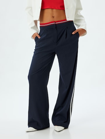 Koton Wide leg Broek in Blauw: voorkant