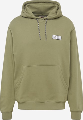 NAPAPIJRI - Sweatshirt 'FABER' em verde: frente