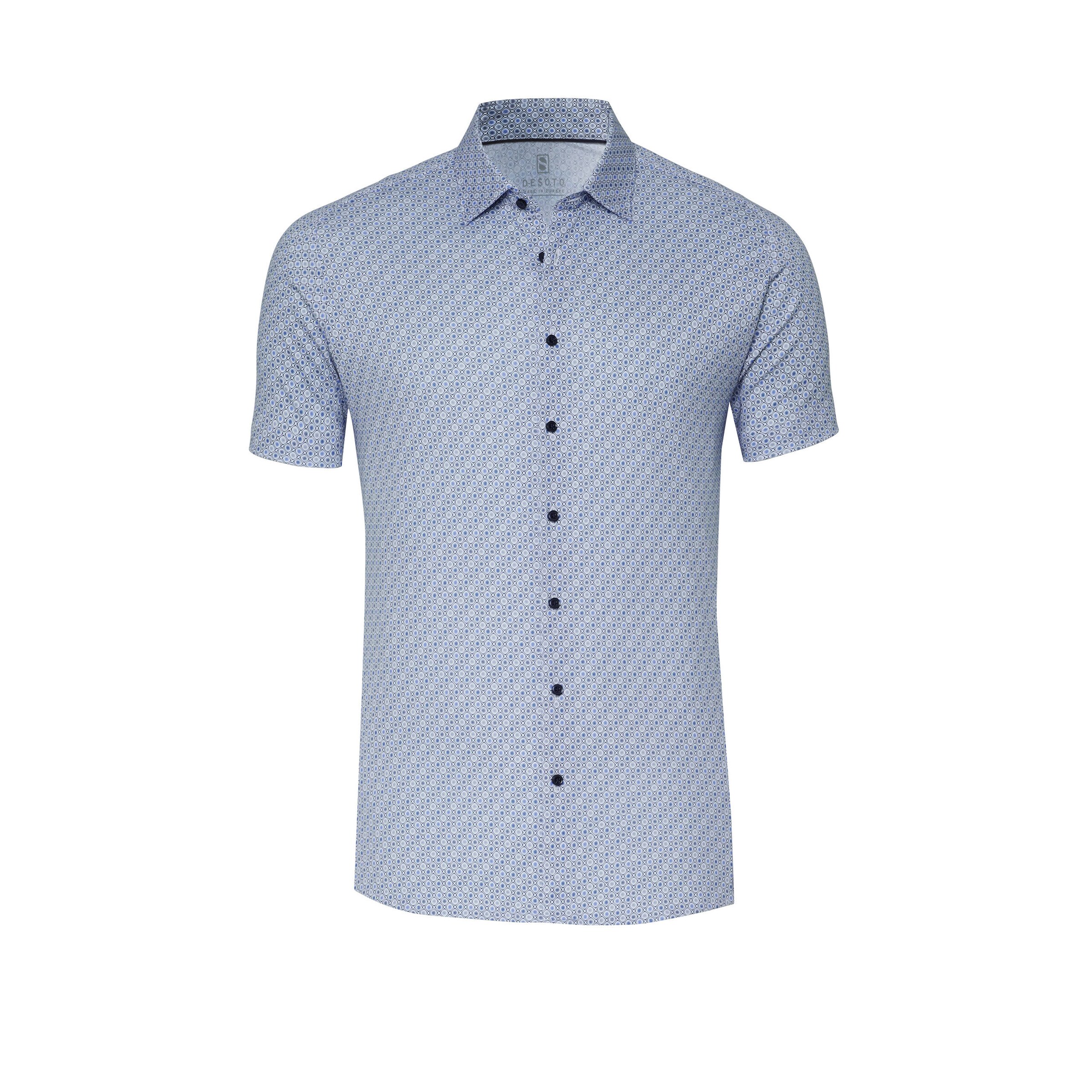 DESOTO Slim Fit Jerseyshirt in Blau: Vorderseite