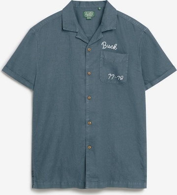 Superdry Button Up Shirt in Blue: front