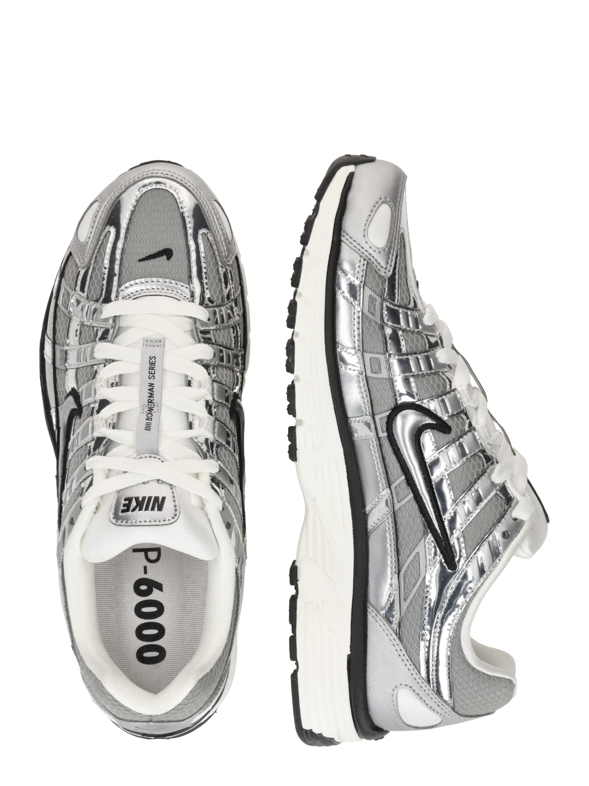 Nike Sportswear Ниски маратонки 'P-6000' в сребърно
