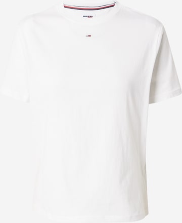 Tommy Jeans Shirts 'FLUID ESSENTIALS' i hvid: forside