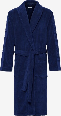 Calvin Klein Underwear Long Bathrobe in Blue: front