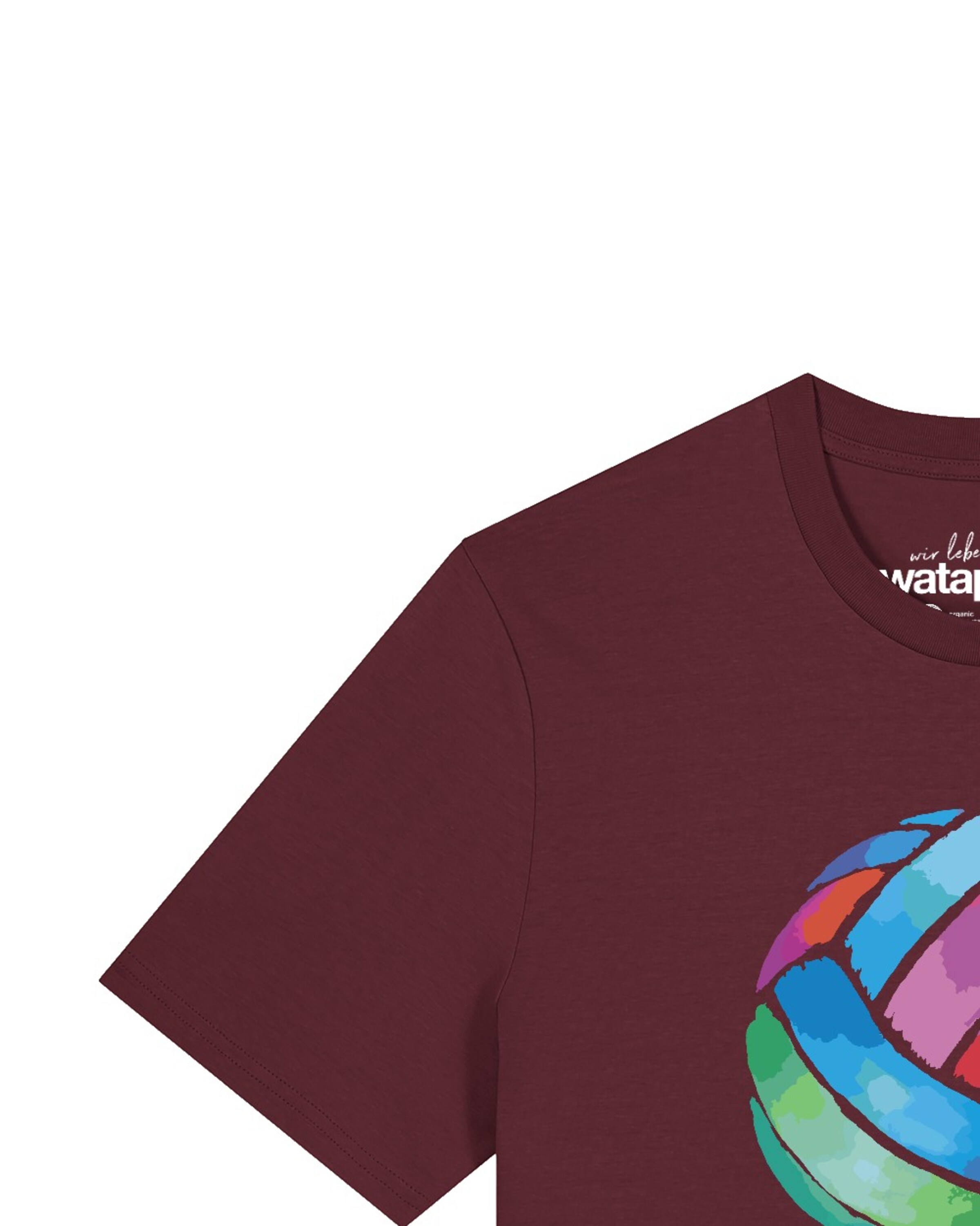 T-Shirt 'Volleyball In Watercolor' Watapparel en rouge