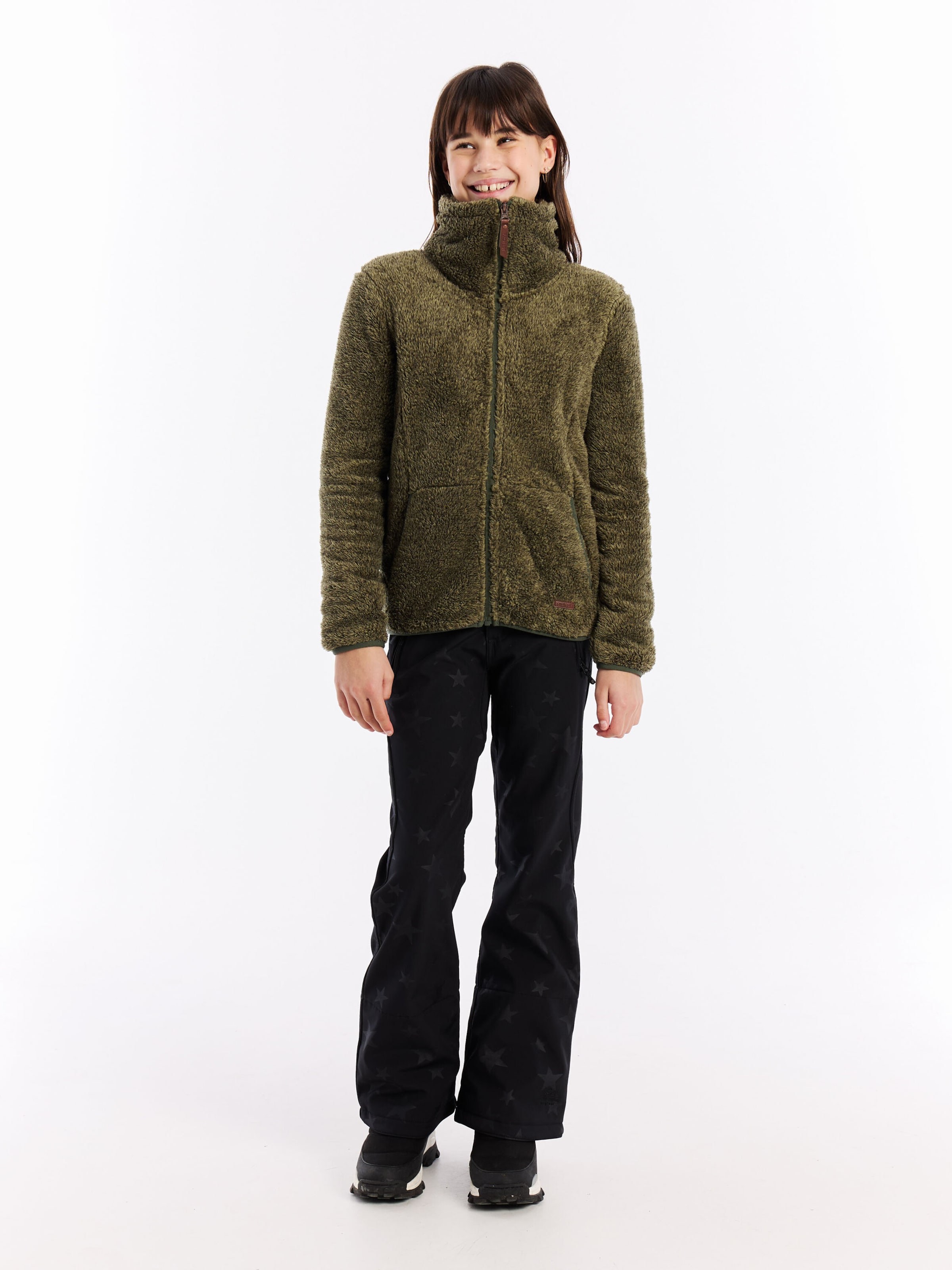 PROTEST Fleece jacket 'Riri JR' in Green