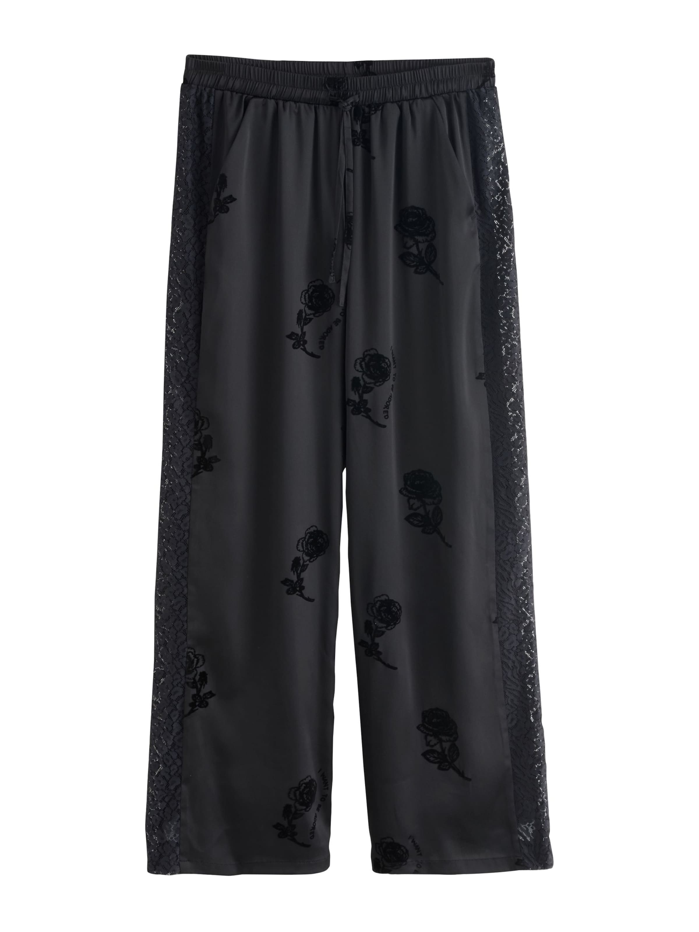 Rockett St George Wide leg Broek in Zwart: voorkant