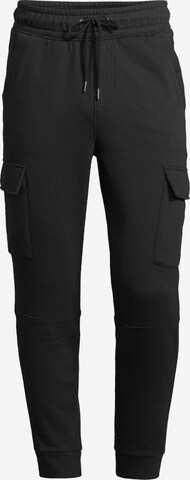 Effilé Pantalon cargo 'HYBRID' AÉROPOSTALE en noir : devant