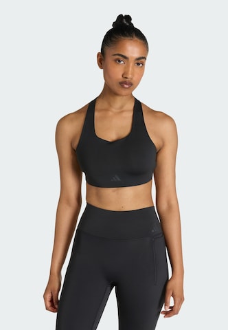 ADIDAS PERFORMANCE - Sujetador deportivo 'Optime Power' en negro: frente