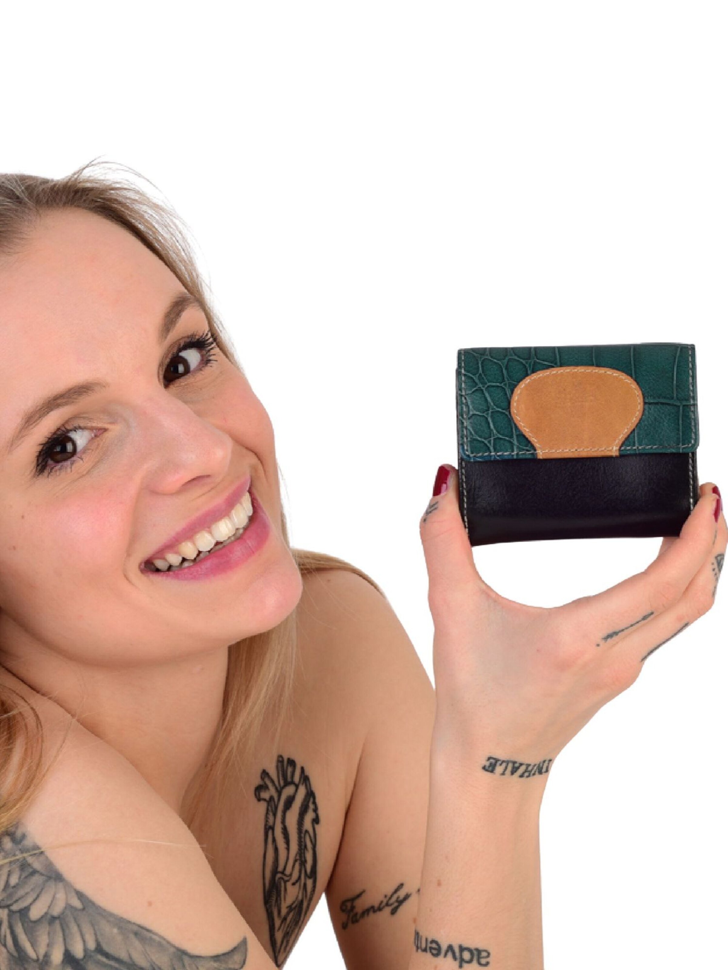 Sunsa Wallet in Green: front