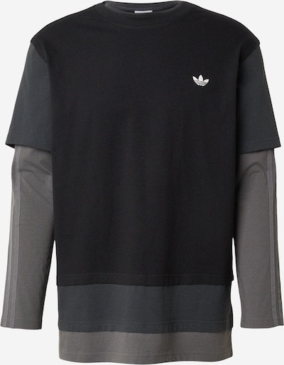 ADIDAS ORIGINALS Paita 'LAYERED' värissä harmaa / tummanharmaa / musta / valkoinen, Tuotenäkymä