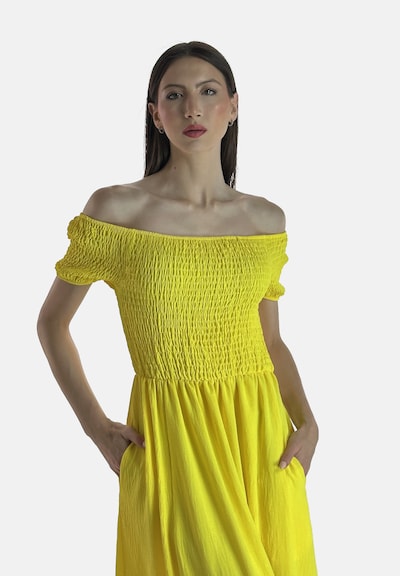 Elara Kleid in 34-42 in gelb, Produktansicht