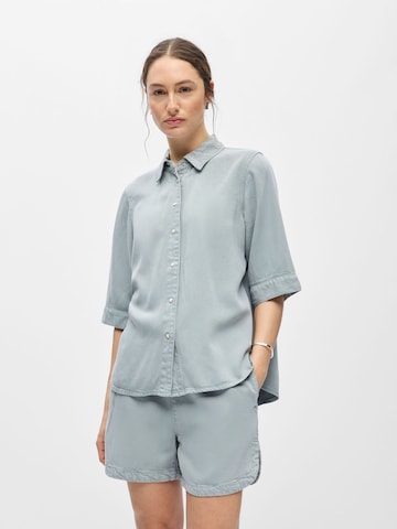 Camicia da donna 'OBJFrame' di OBJECT in blu: frontale