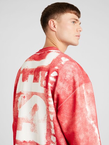 DIESEL Sweatshirt 'S-BUNT-BISC' in Rood