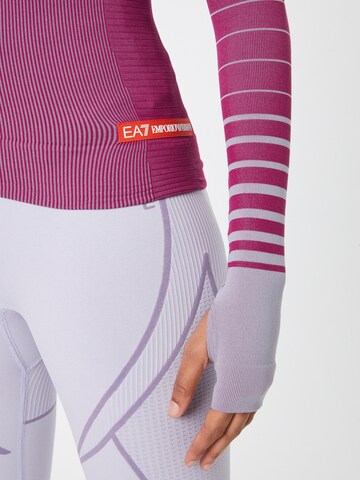 EA7 Emporio Armani Athletic Zip-Up Hoodie in Pink