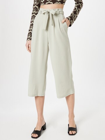 JDY Wide leg Pleat-Front Pants 'Tanja' in Grey: front