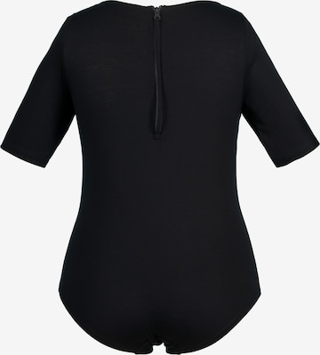Ulla Popken Shirt Bodysuit in Black