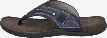 JOSEF SEIBEL T-Bar Sandals 'Paul' in Blue: front