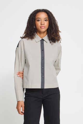 ICHI Bluse i grå: forside