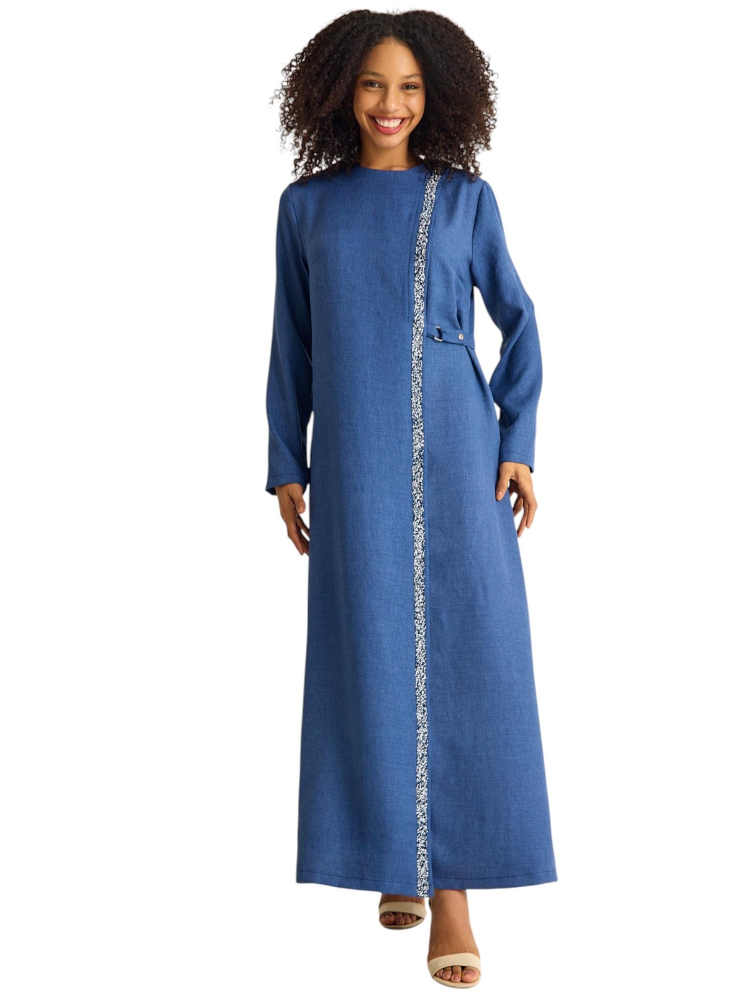 fashionshowcase Jurk 'Leila-Ferace' in Blauw