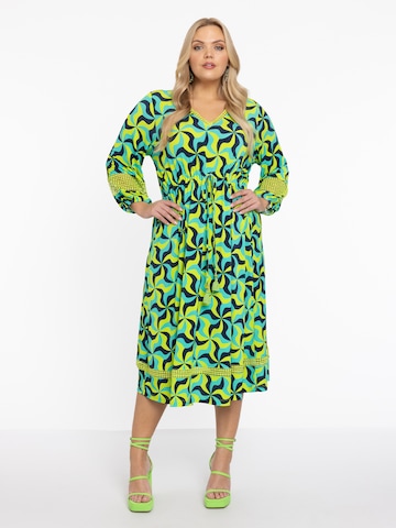 Yoek Dress in Green