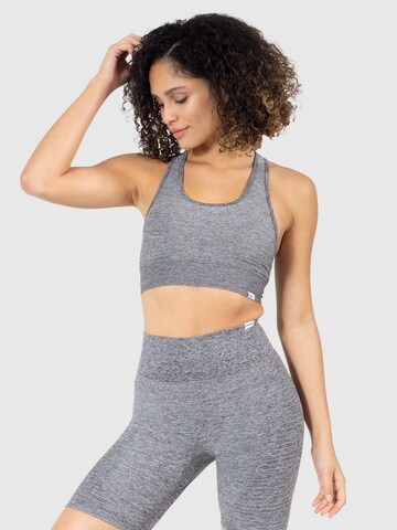 Bustier Soutien-gorge de sport Smilodox en gris : devant