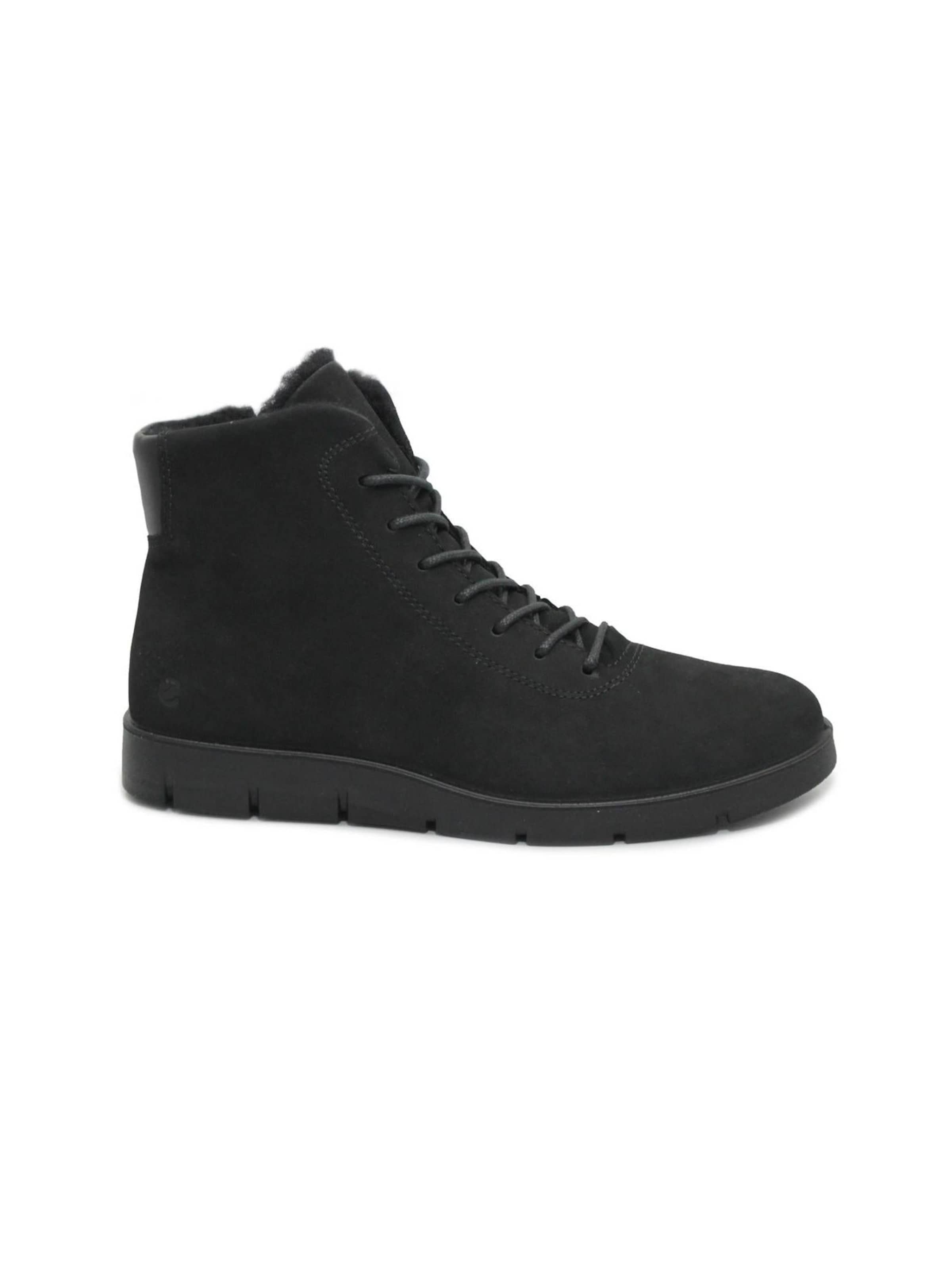 Stivale 'ECCO 282403 BELLA black scarpe donna stivaletto lacci pelo' di ECCO in nero: frontale