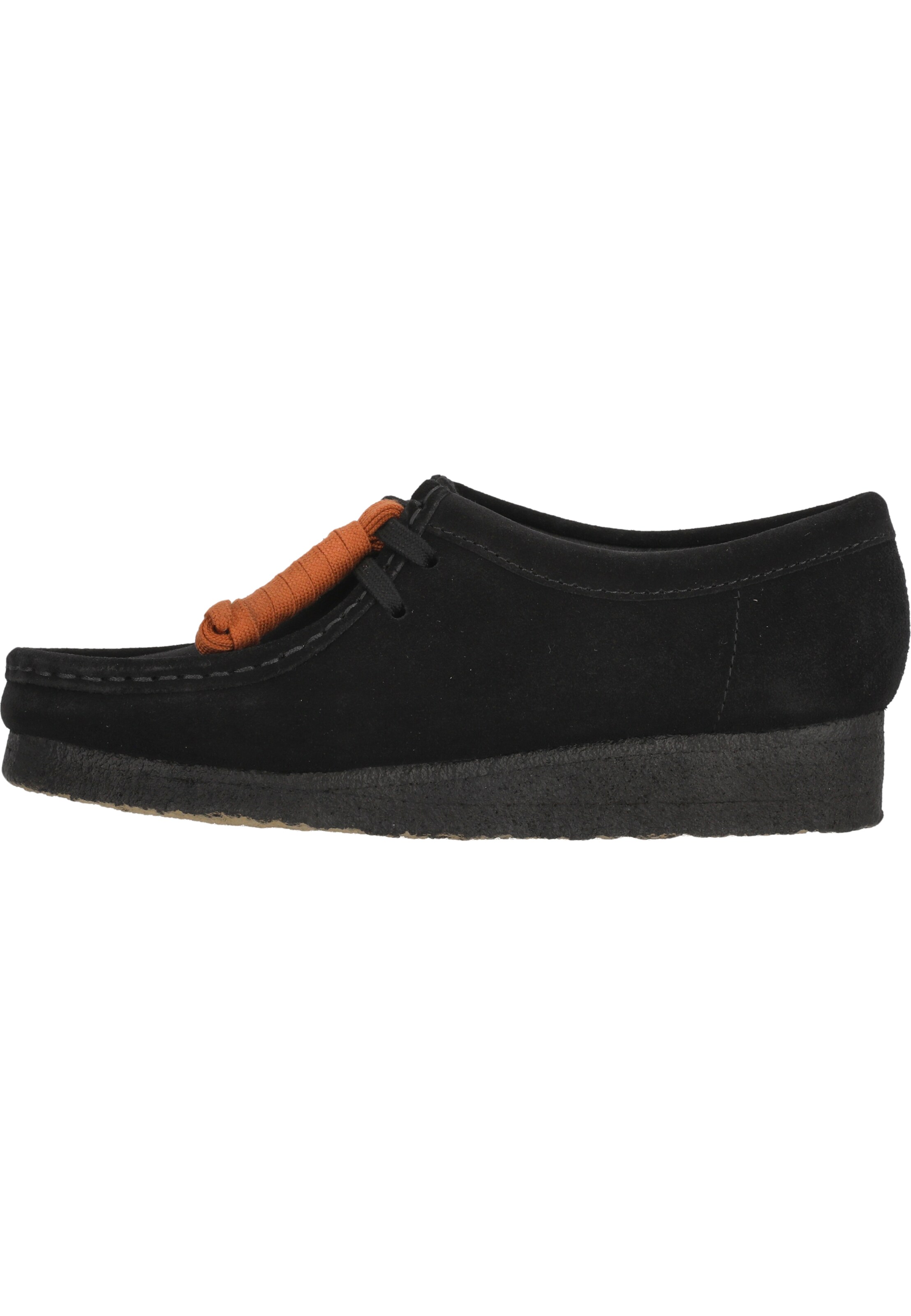 CLARKS Lace-up shoe 'Wallabee. Black Sde' in Black
