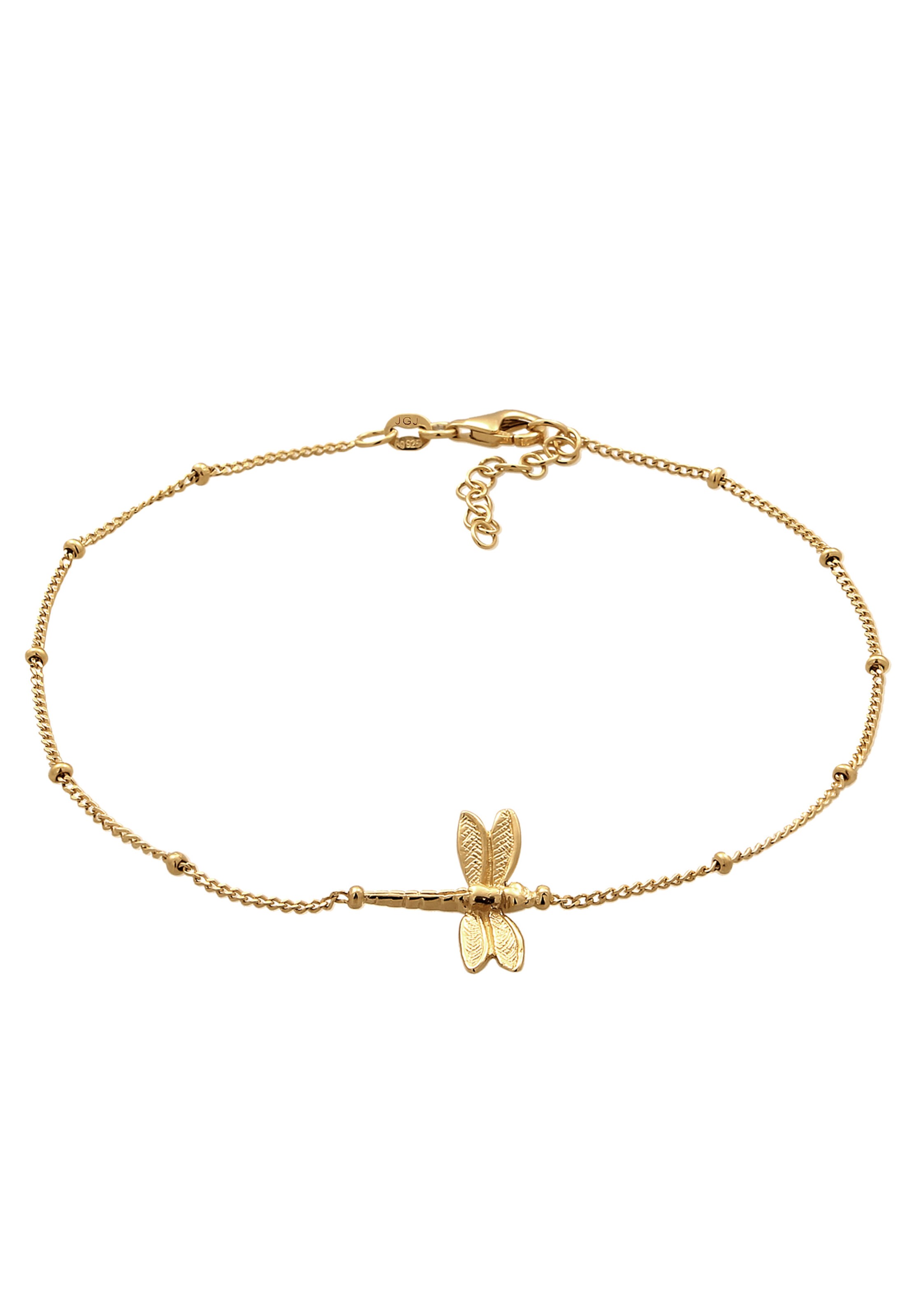 ELLI Fußschmuck 'Libelle' in Gold: Vorderseite