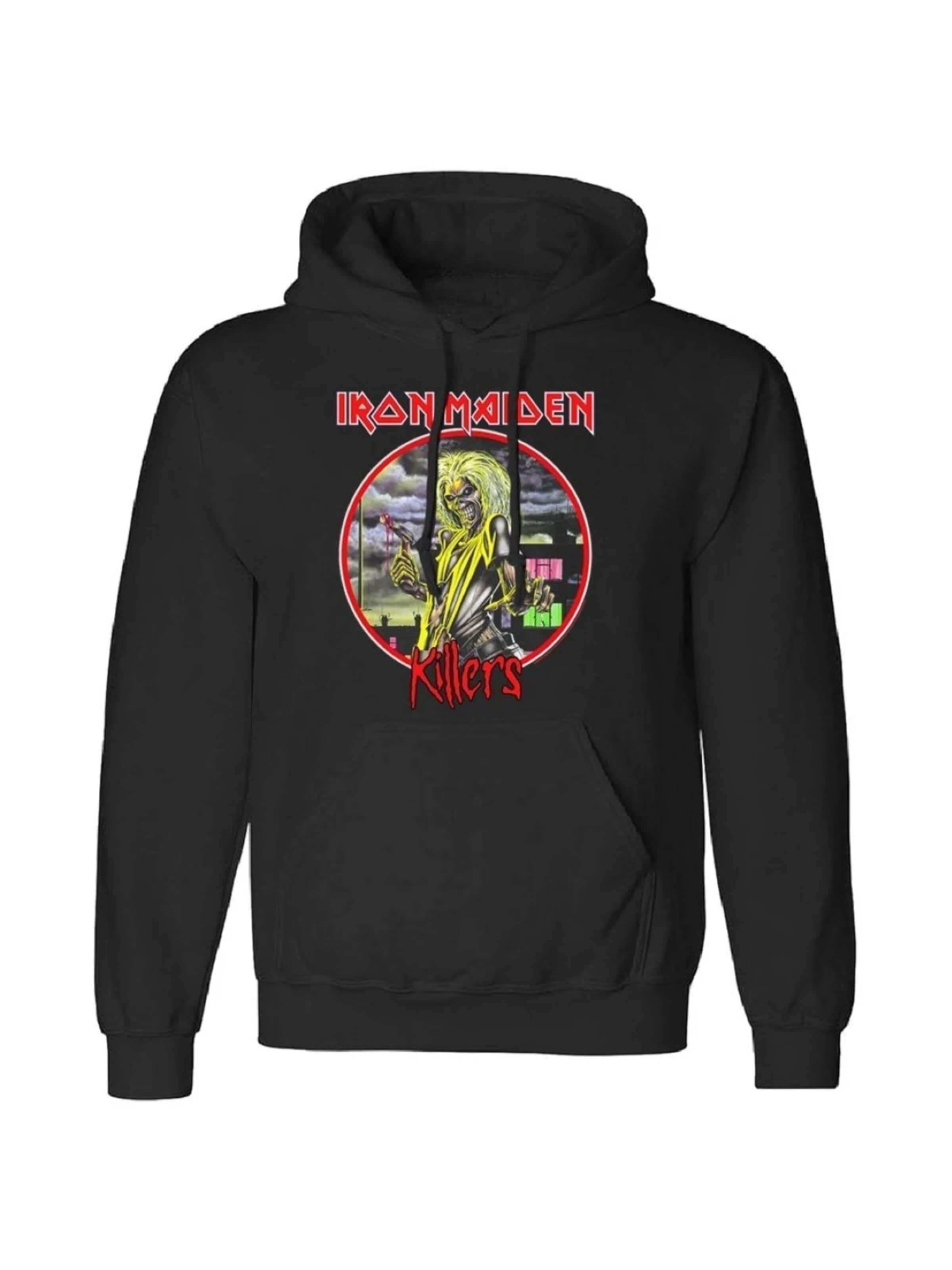 Iron Maiden Sweatshirt 'Iron Maiden Killers Kapuzenpullover' in Black: front