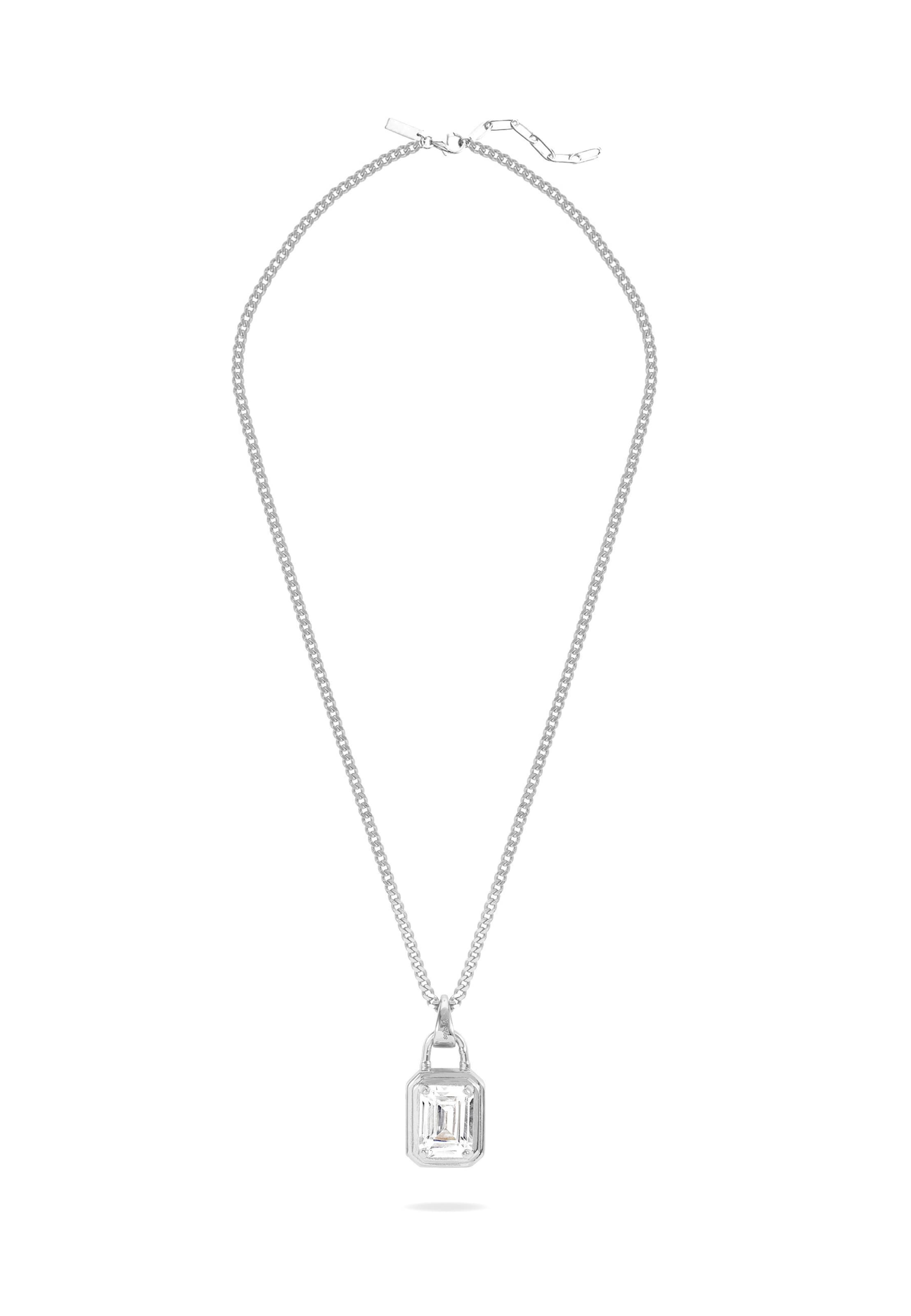 Commen Lines Necklace in Silver: front