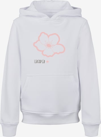 F4NT4STIC Sweatshirt 'Kirschblüten Japan' in Wit: voorkant